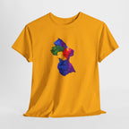 Guyana Floral Map T-Shirt — Colorful Petal Map Tee