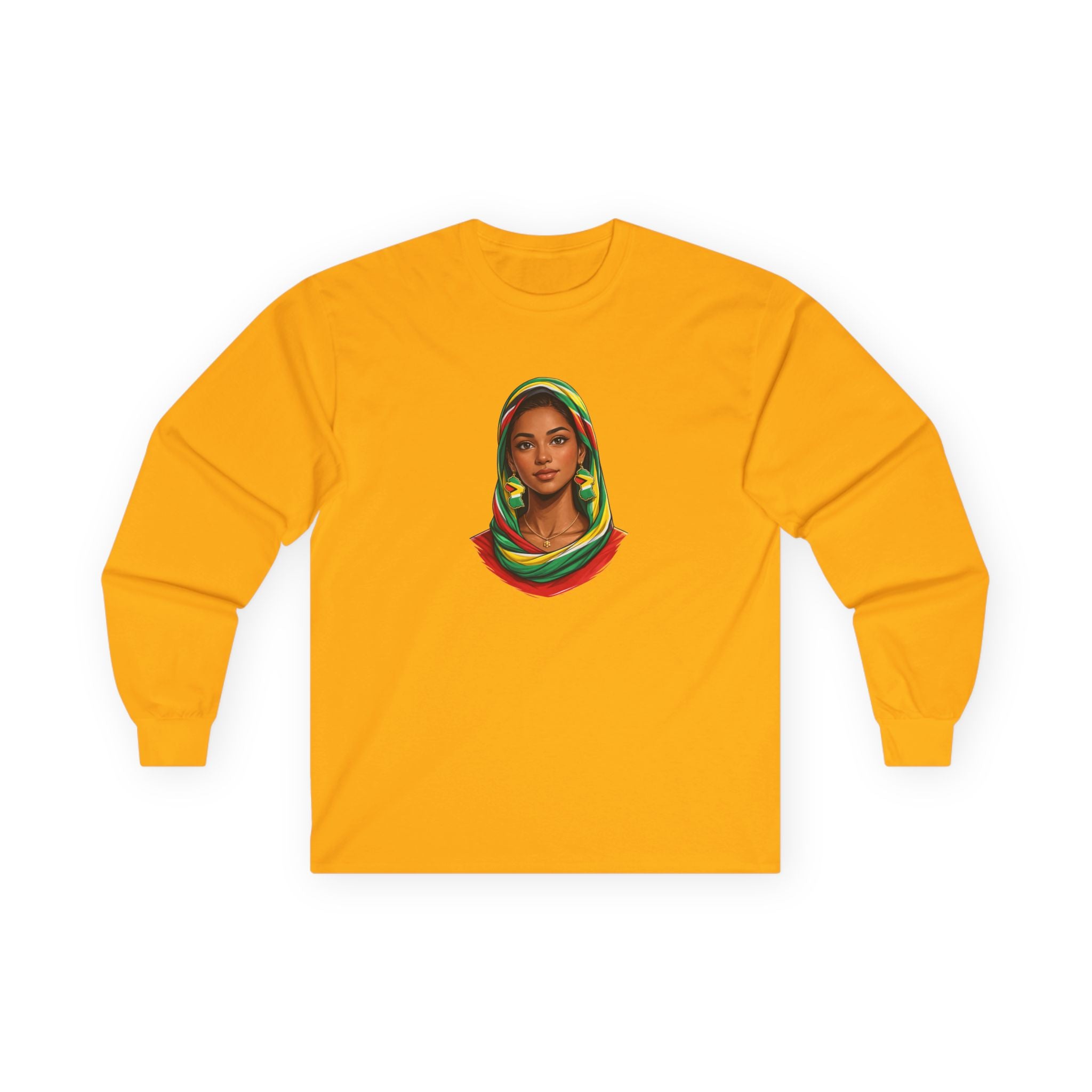 Indo-Guyanese Headdress Portrait Long Sleeve Tee