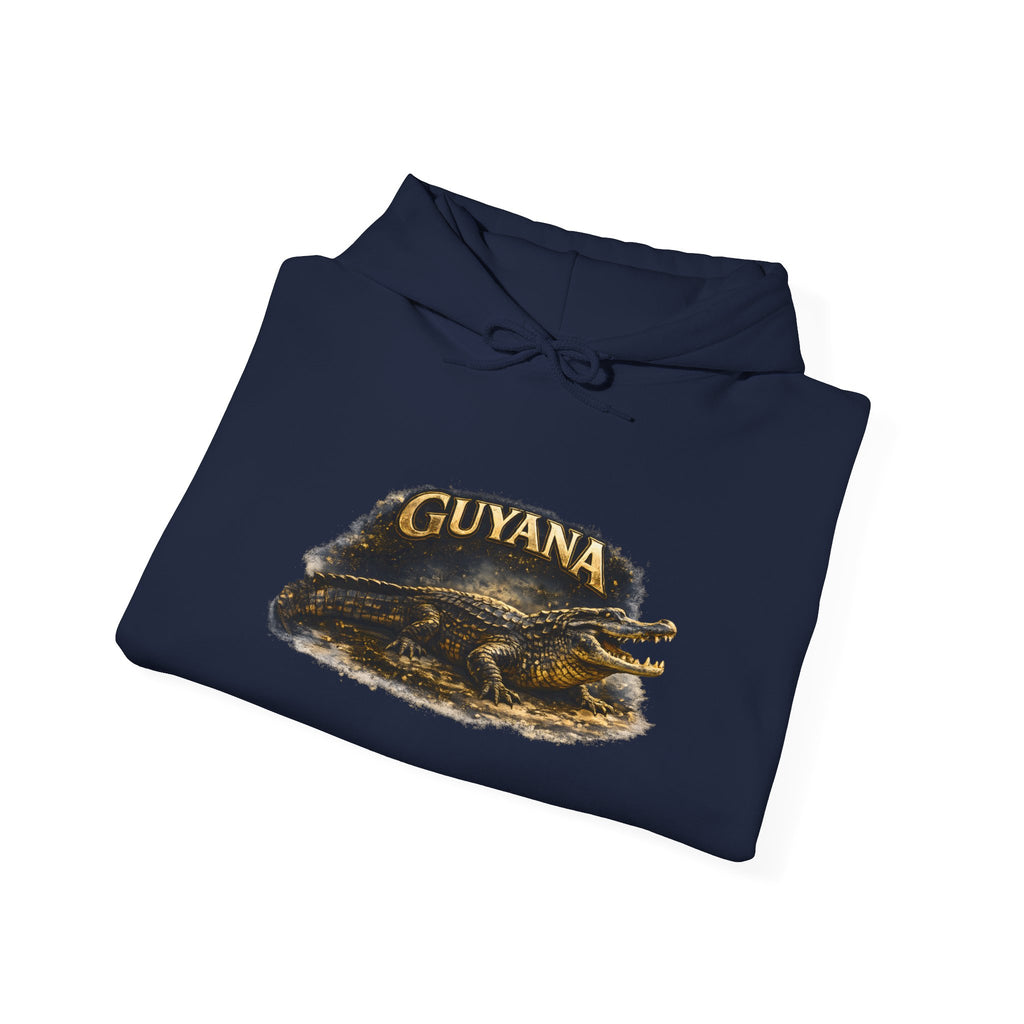 Guyana Caiman Graphic Hoodie — Tropical Illustration Pullover