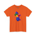 Guyana Floral Map T-Shirt — Colorful Petal Map Tee
