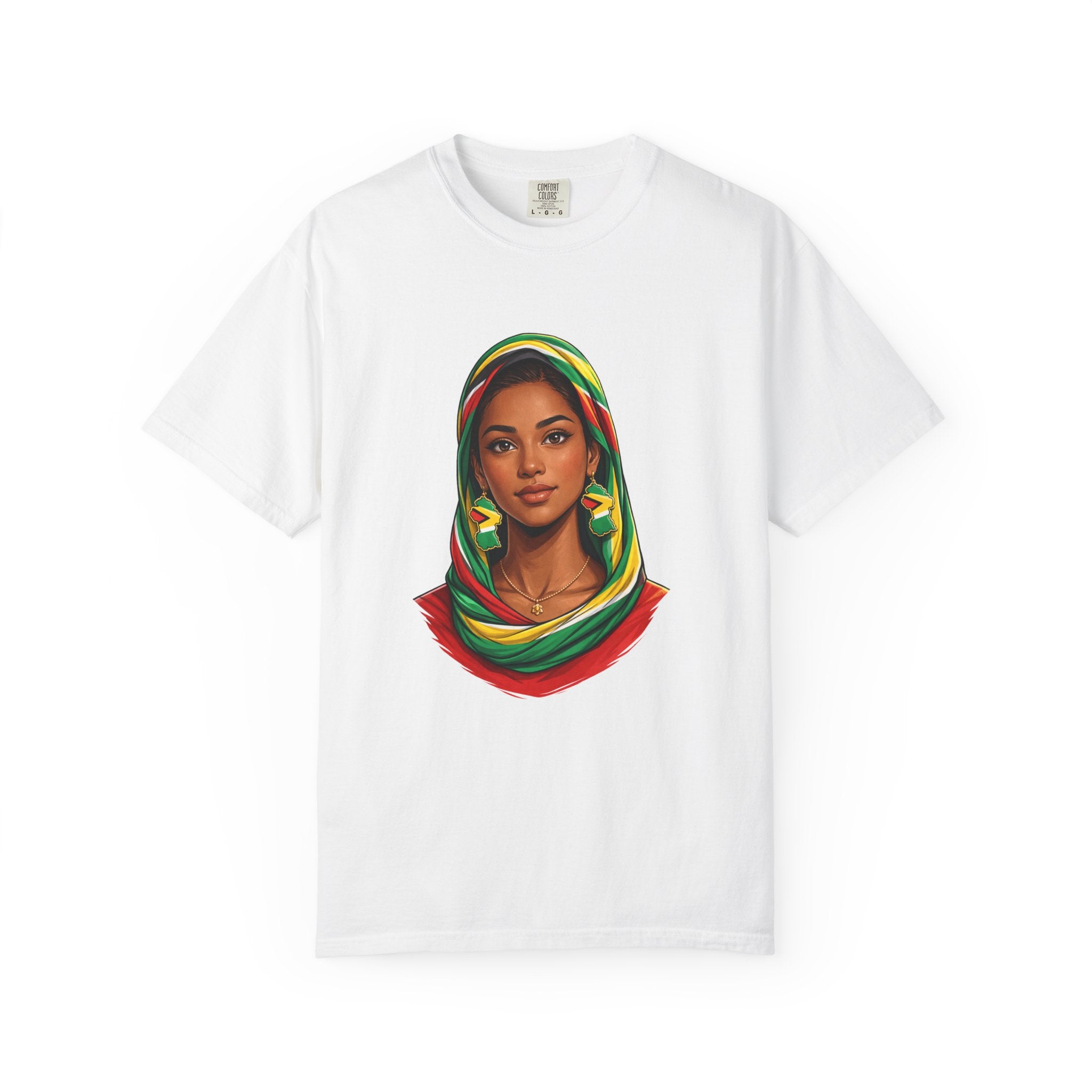 Indo Guyanese Woman Portrait with Headwrap — Unisex Tee