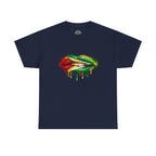 Guyana Flag Lip Oil Painting Graphic Tee