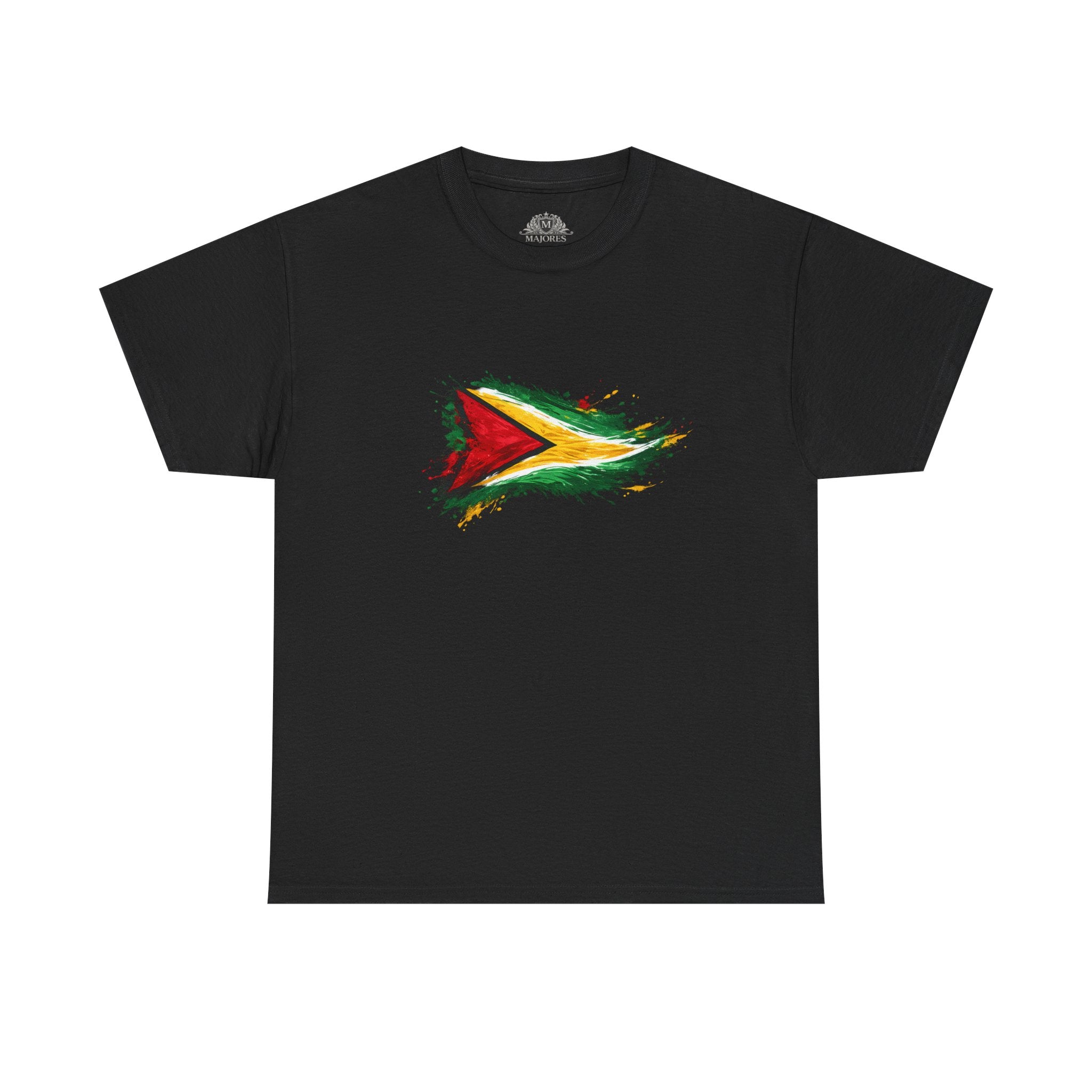 Guyana Flag Paint Splash T-Shirt — Patriotic Caribbean Tee