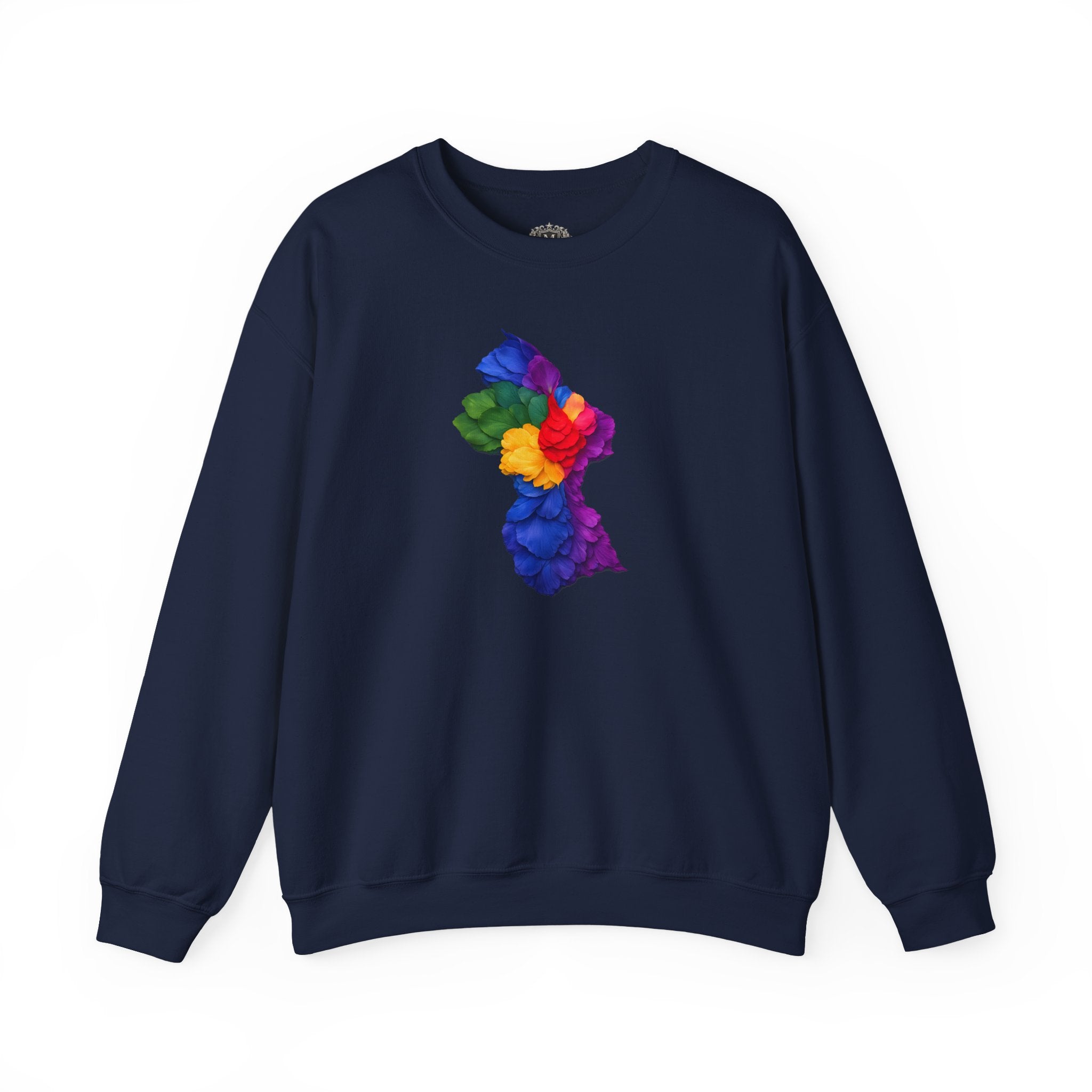 Floral Guyana Map Silhouette Sweatshirt – Flower Map Crewneck