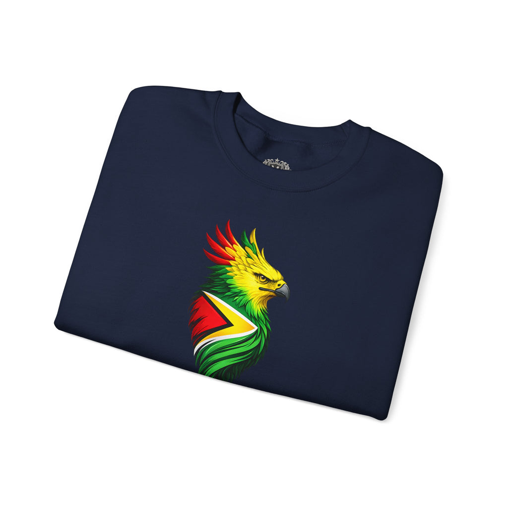 Harpy Eagle Guyana Flag Sweatshirt — Majestic Bird Graphic Crewneck