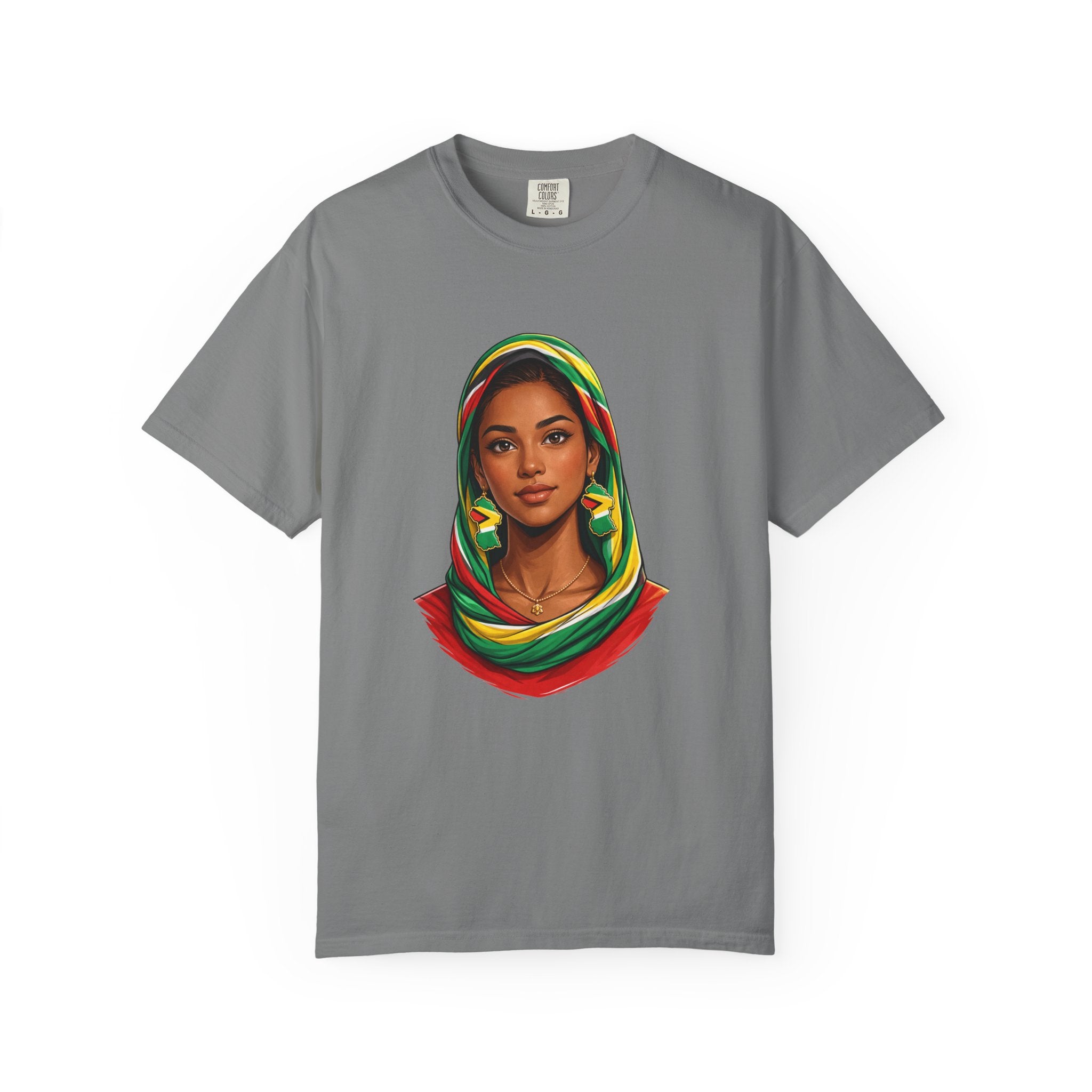 Indo Guyanese Woman Portrait with Headwrap — Unisex Tee