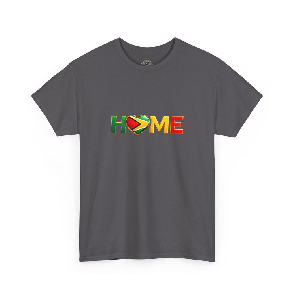 Heart Flag "HOME" Design — Guyanese Pride Tee