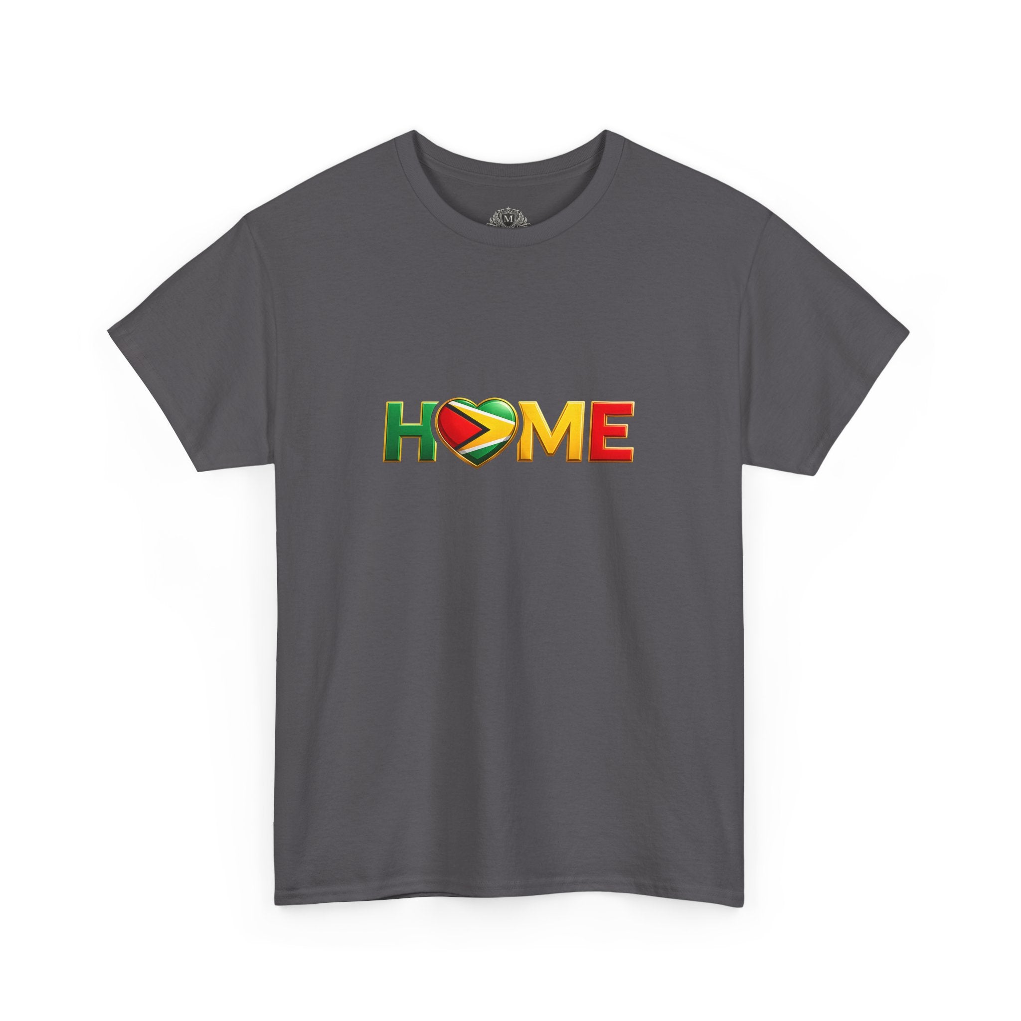Heart Flag "HOME" Design — Guyanese Pride Tee