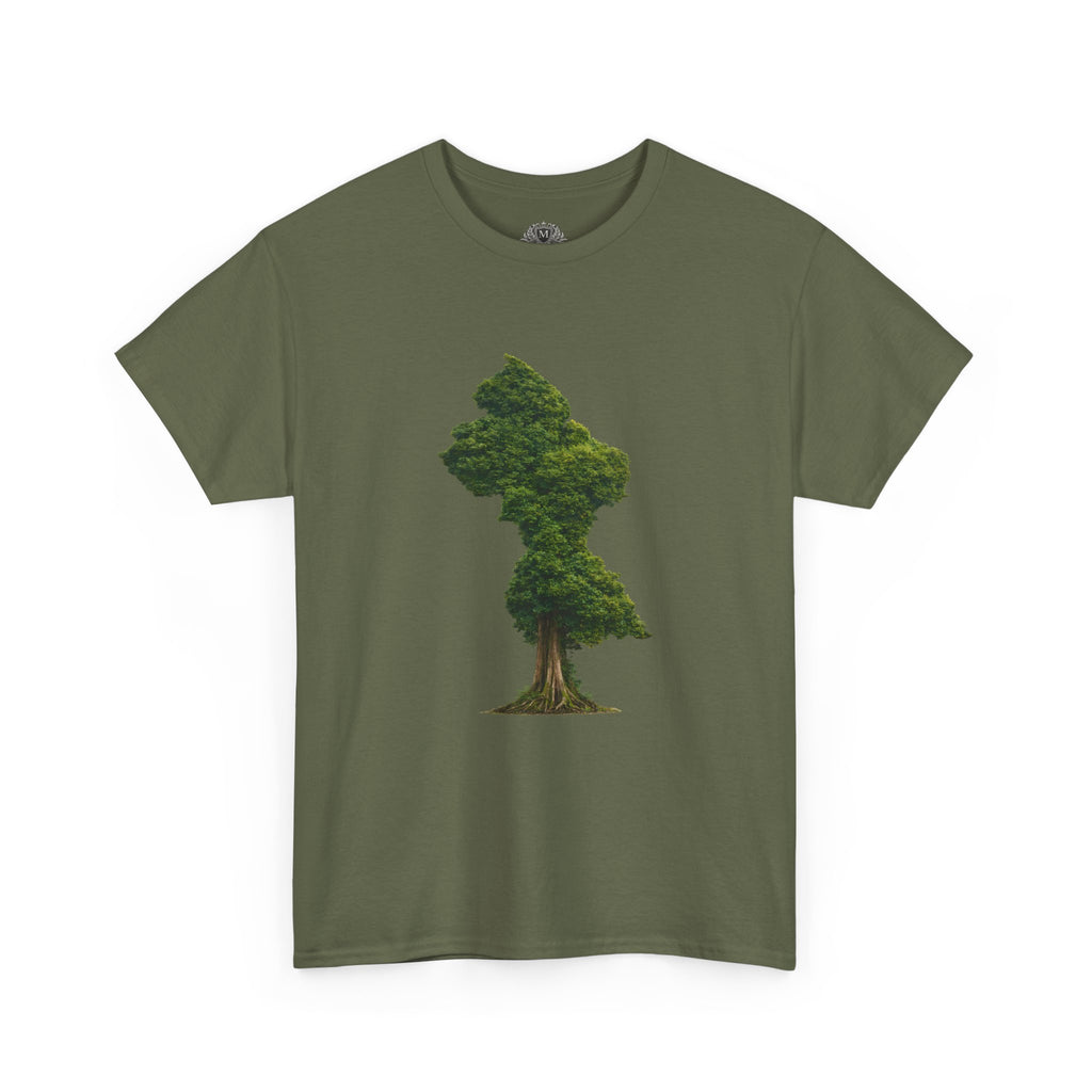 Guyana Map Tree Silhouette T‑Shirt