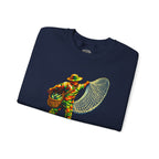 Fisherman with Casting Net Crewneck Sweatshirt — Honoring Our Fishers