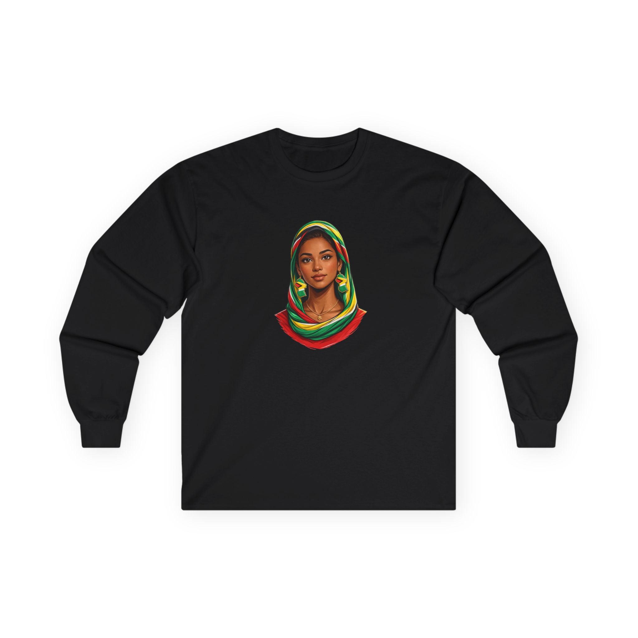 Indo-Guyanese Headdress Portrait Long Sleeve Tee