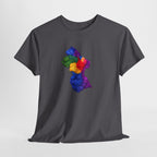Guyana Floral Map T-Shirt — Colorful Petal Map Tee