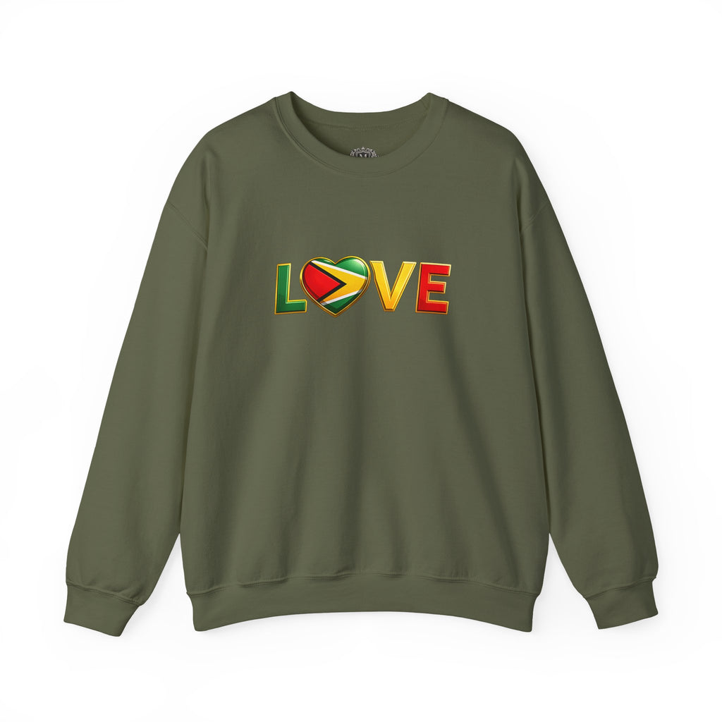 Guyana Flag Love Crewneck Sweatshirt