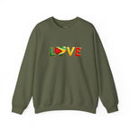 Guyana Flag Love Crewneck Sweatshirt