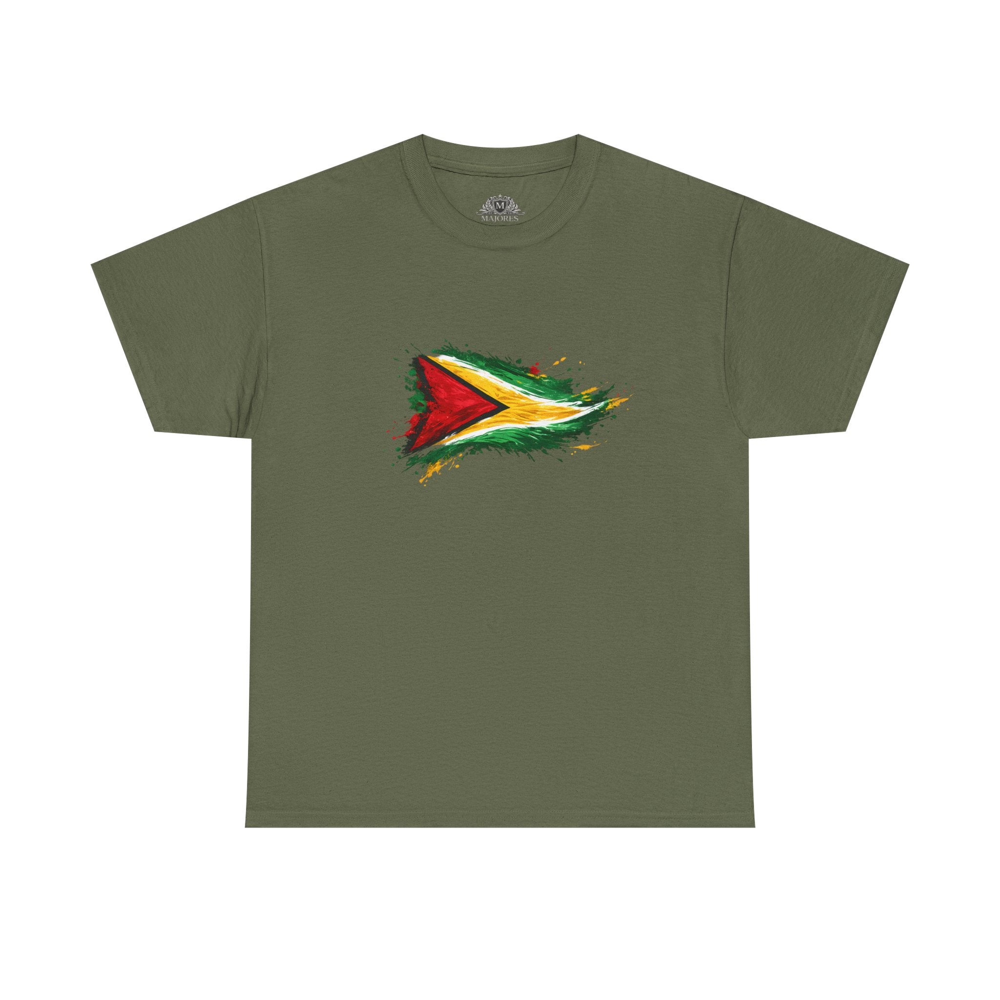 Guyana Flag Paint Splash T-Shirt — Patriotic Caribbean Tee