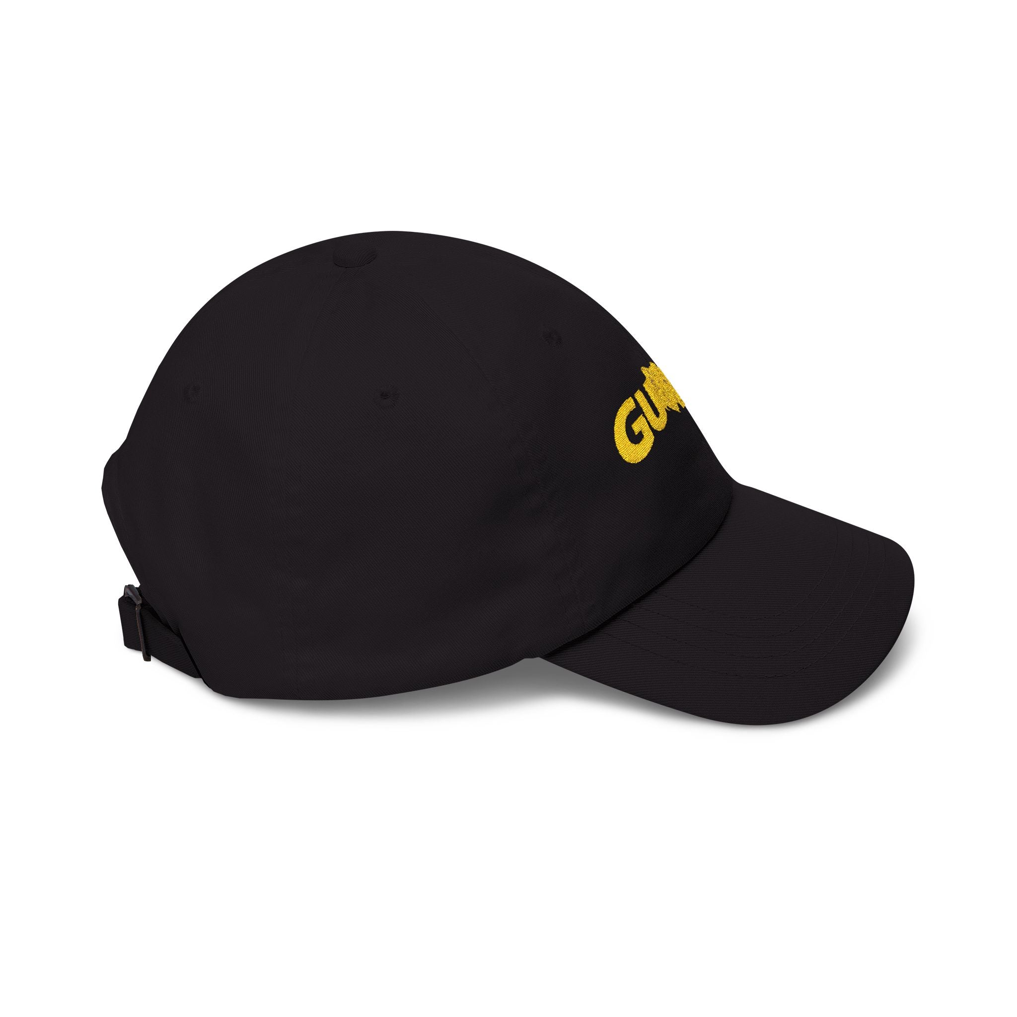Guyana Outline Embroidered Cap — Gold 'GUYANA' with Jaguar Hat