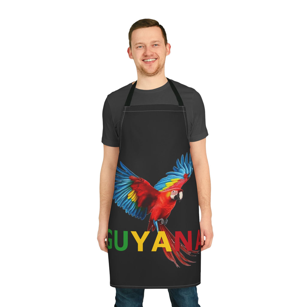 Guyana Parrot Apron — Colorful Macaw Cooking Apron