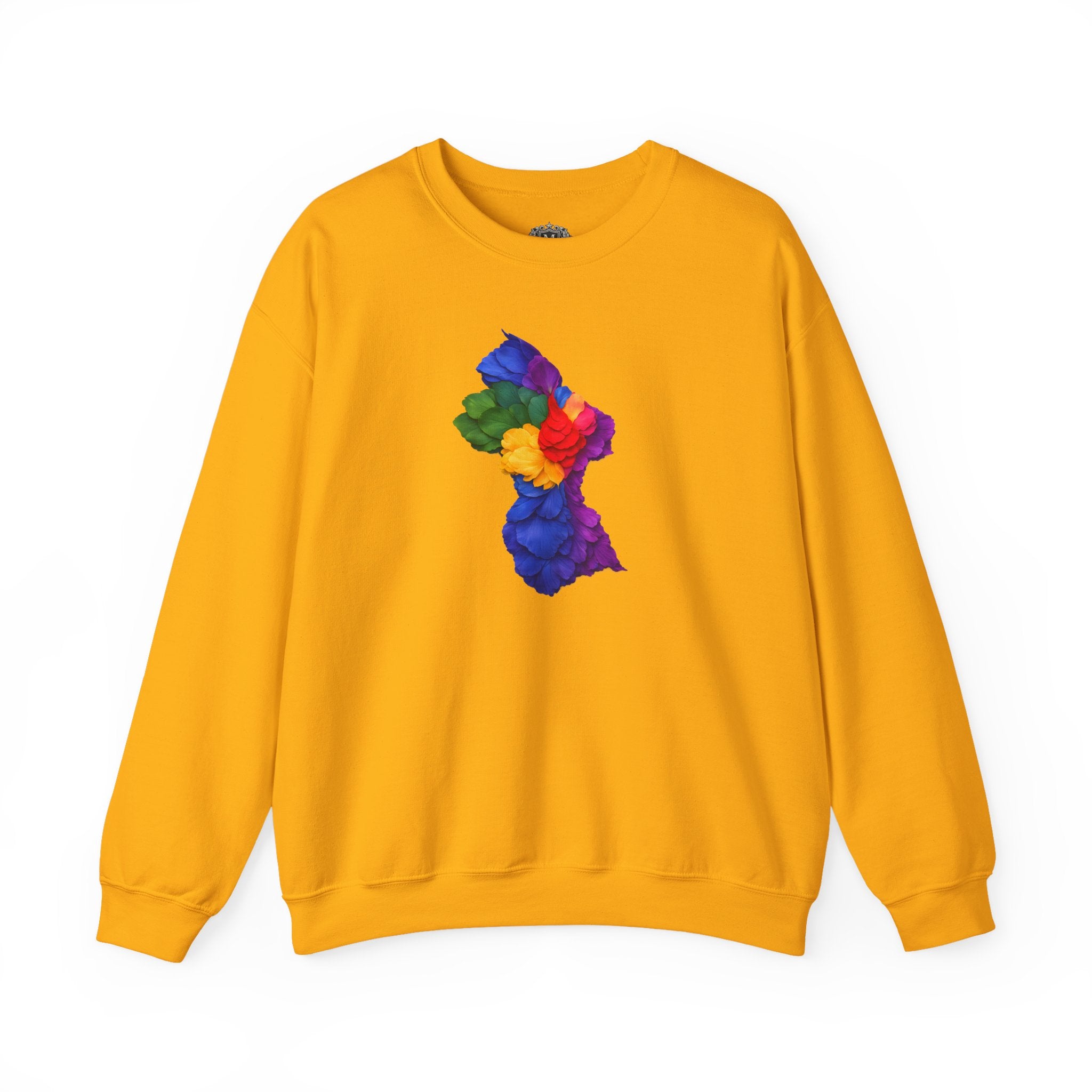 Floral Guyana Map Silhouette Sweatshirt – Flower Map Crewneck