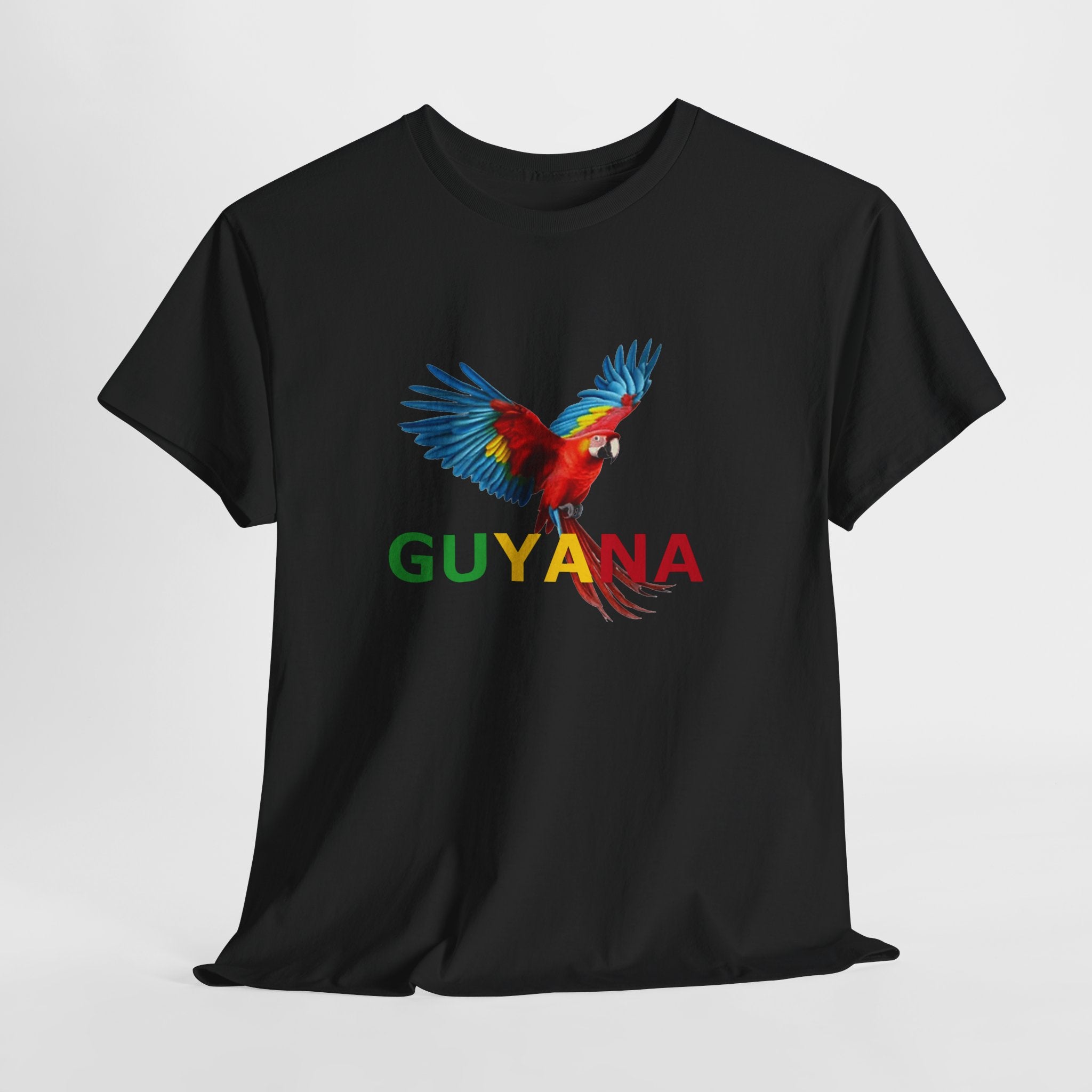 Guyana Parrot T-Shirt — Colorful Macaw Graphic