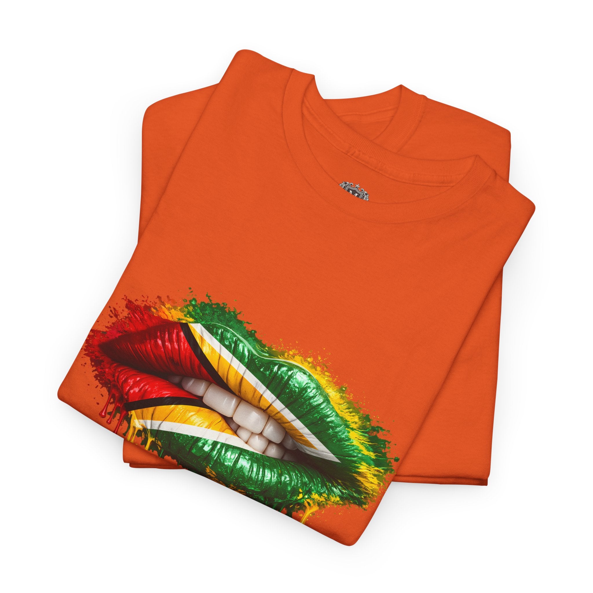 Guyana Flag Lip Oil Painting Graphic Tee