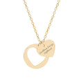 Engravable Heart Cutout Necklace — Personalized Double Pendant