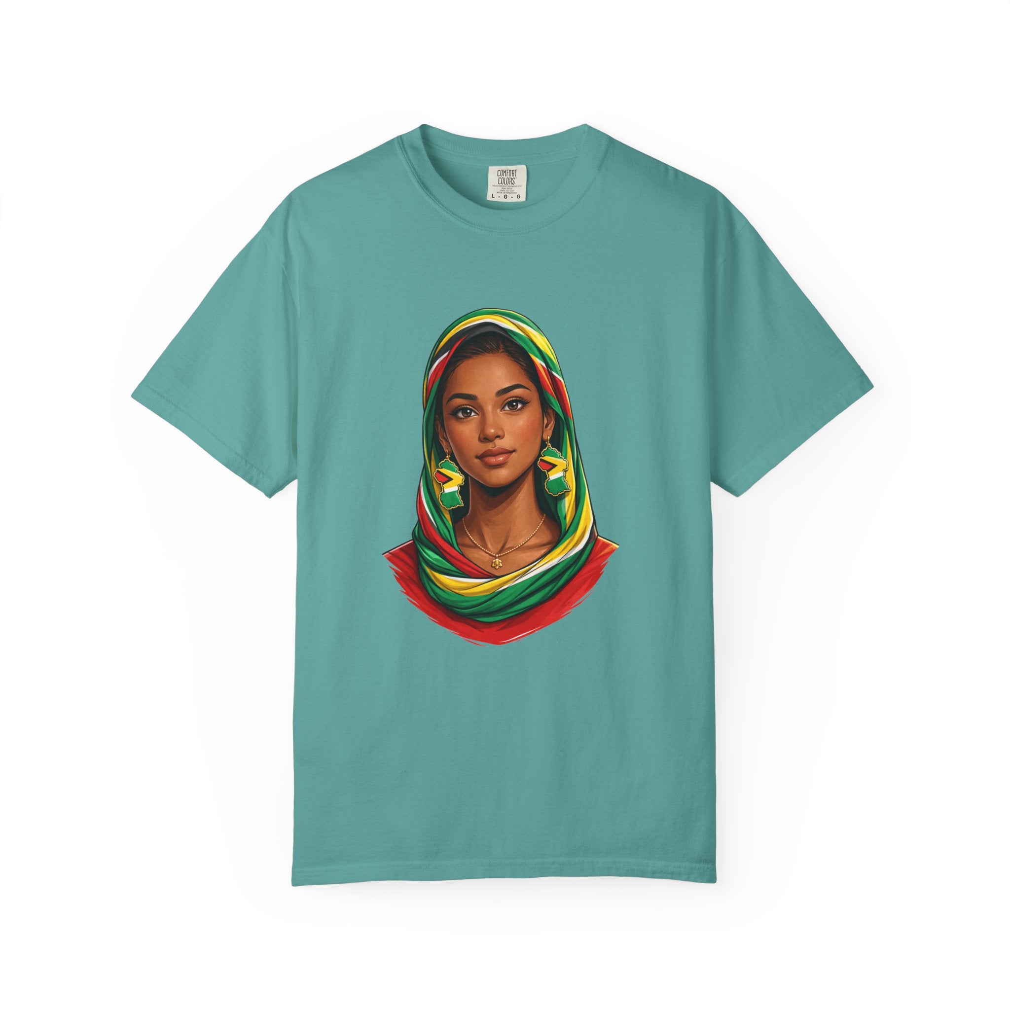 Indo Guyanese Woman Portrait with Headwrap — Unisex Tee