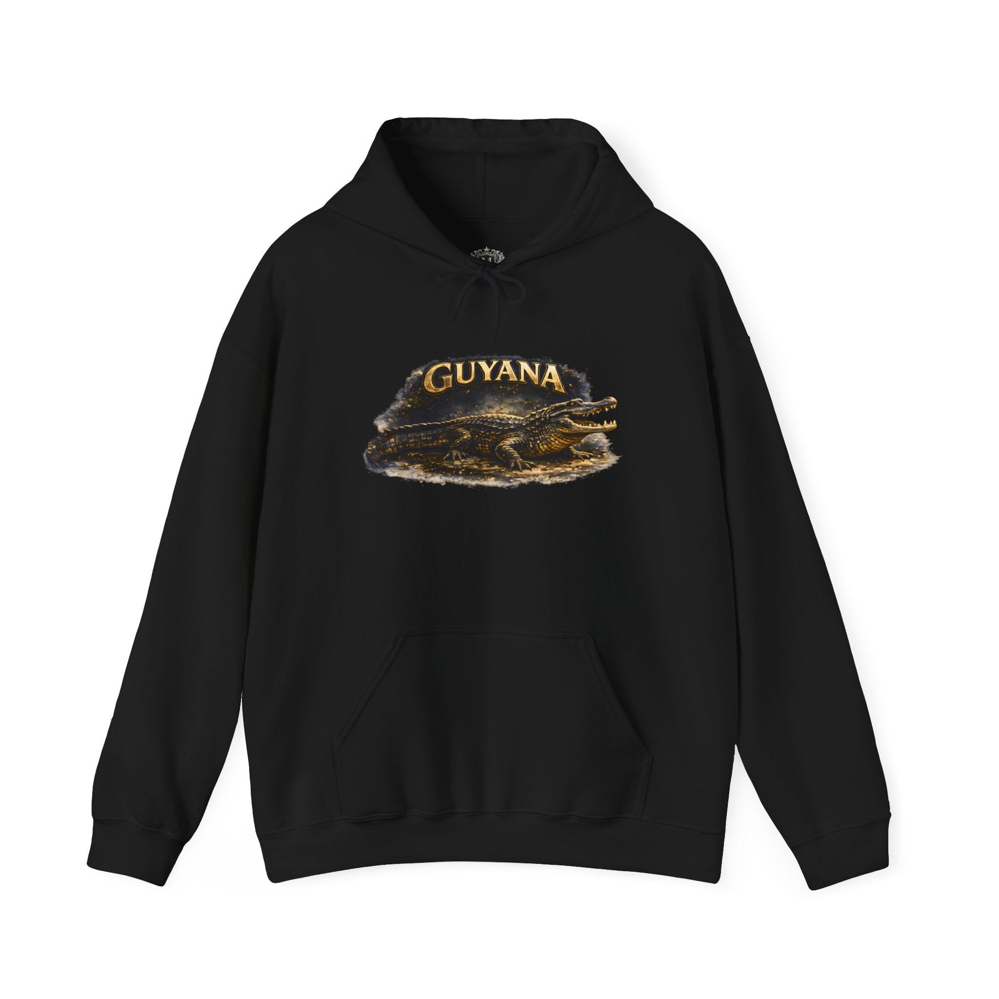 Guyana Caiman Graphic Hoodie — Tropical Illustration Pullover