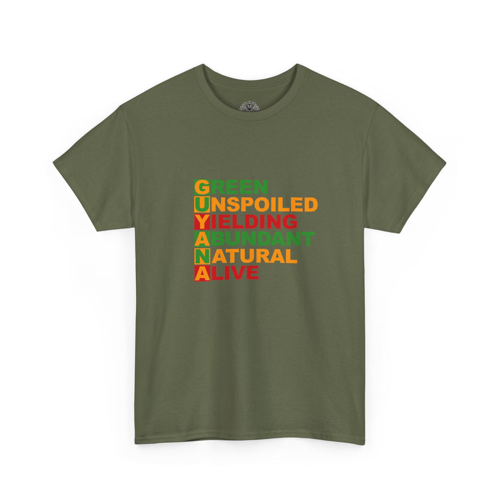 GUYANA Acrostic Design — Patriotic Eco Tee