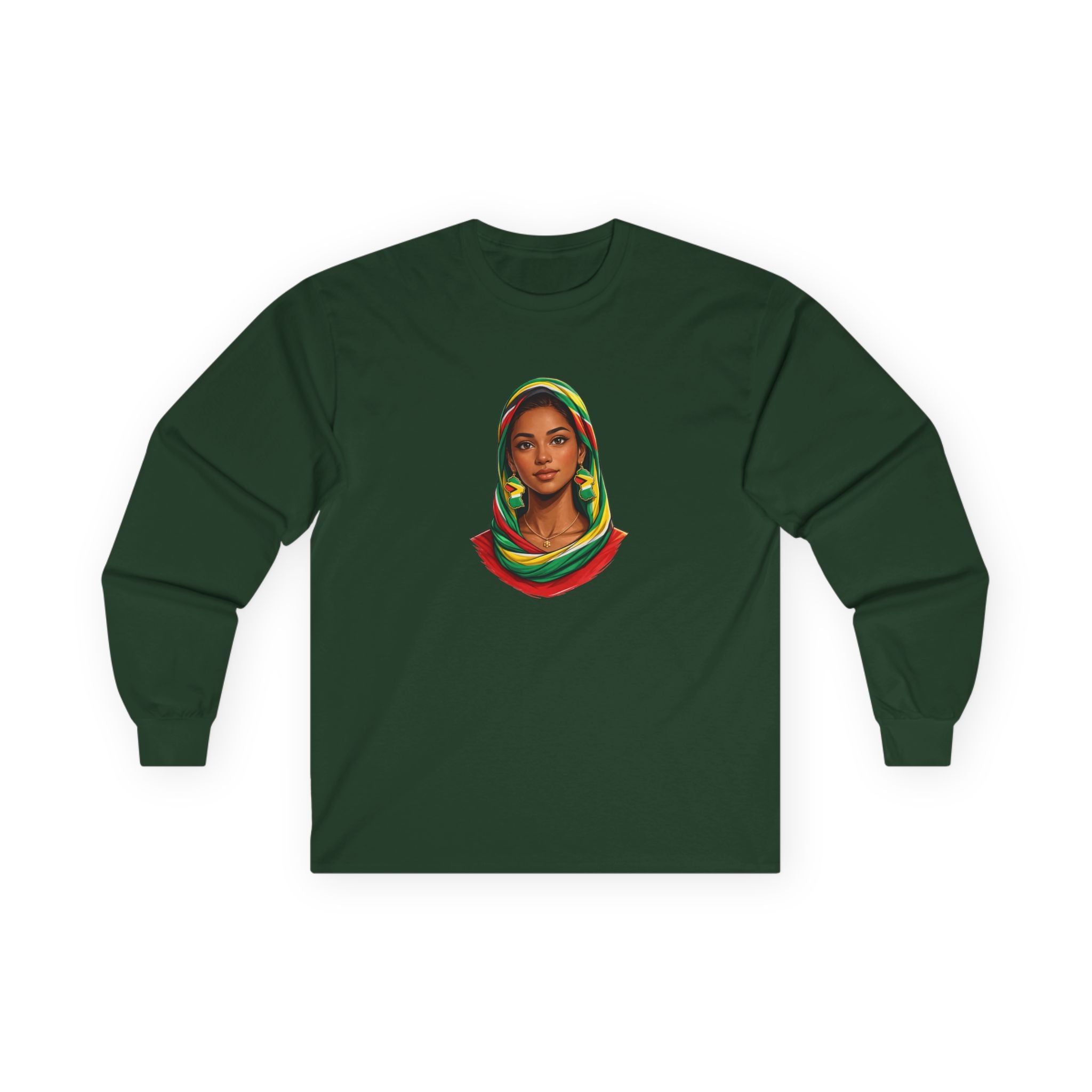 Indo-Guyanese Headdress Portrait Long Sleeve Tee