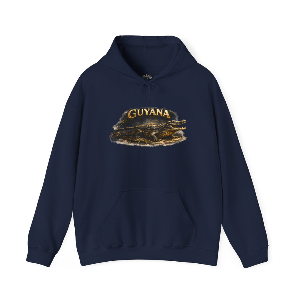 Guyana Caiman Graphic Hoodie — Tropical Illustration Pullover