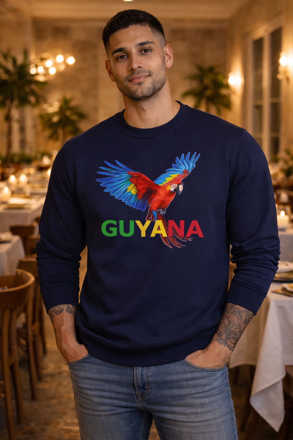 Guyana Rainforest Macaw Sweatshirt — Preserve Biodiversity
