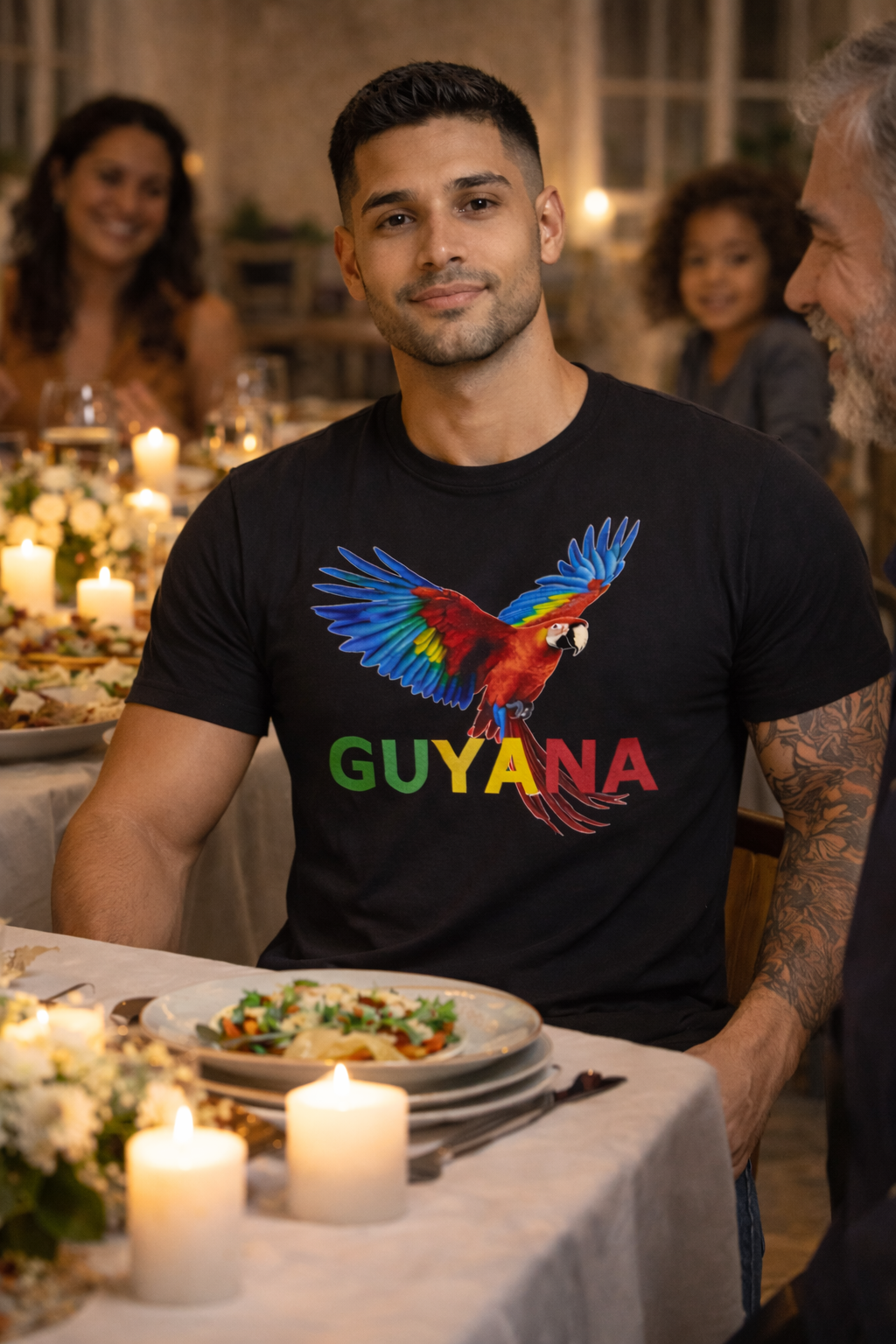 Guyana Parrot T-Shirt — Colorful Macaw Graphic