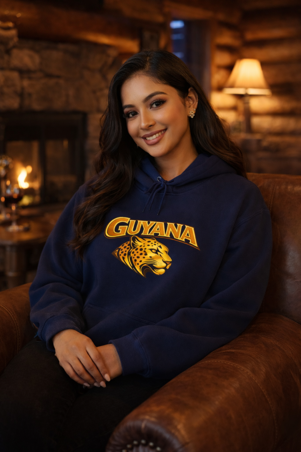 Guyana Jaguar Hoodie — Vintage Bold Logo Pullover
