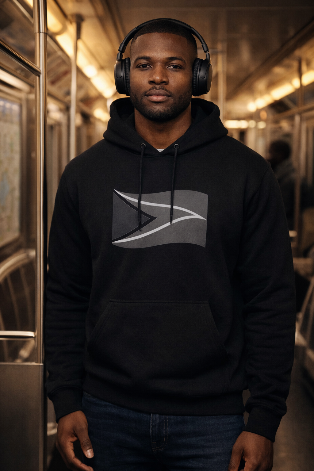 Guyana Flag Hoodie — Black Graphic Pullover