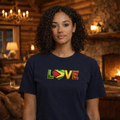 Guyana Flag LOVE Tee — Heart-Shaped Flag Graphic