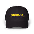 Guyana Outline Embroidered Cap — Gold 'GUYANA' with Jaguar Hat