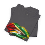 Guyana Flag Lip Oil Painting Graphic Tee