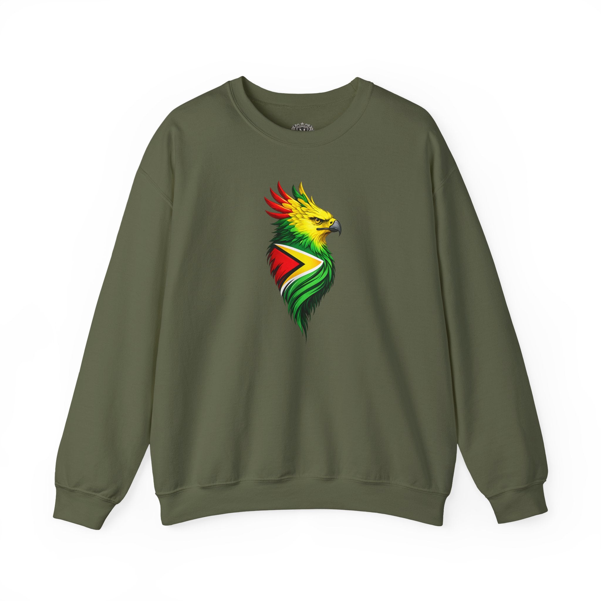 Harpy Eagle Guyana Flag Sweatshirt — Majestic Bird Graphic Crewneck