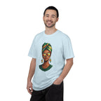 Afro Guyanese Woman Portrait with Headwrap & Sunglasses — Unisex Tee