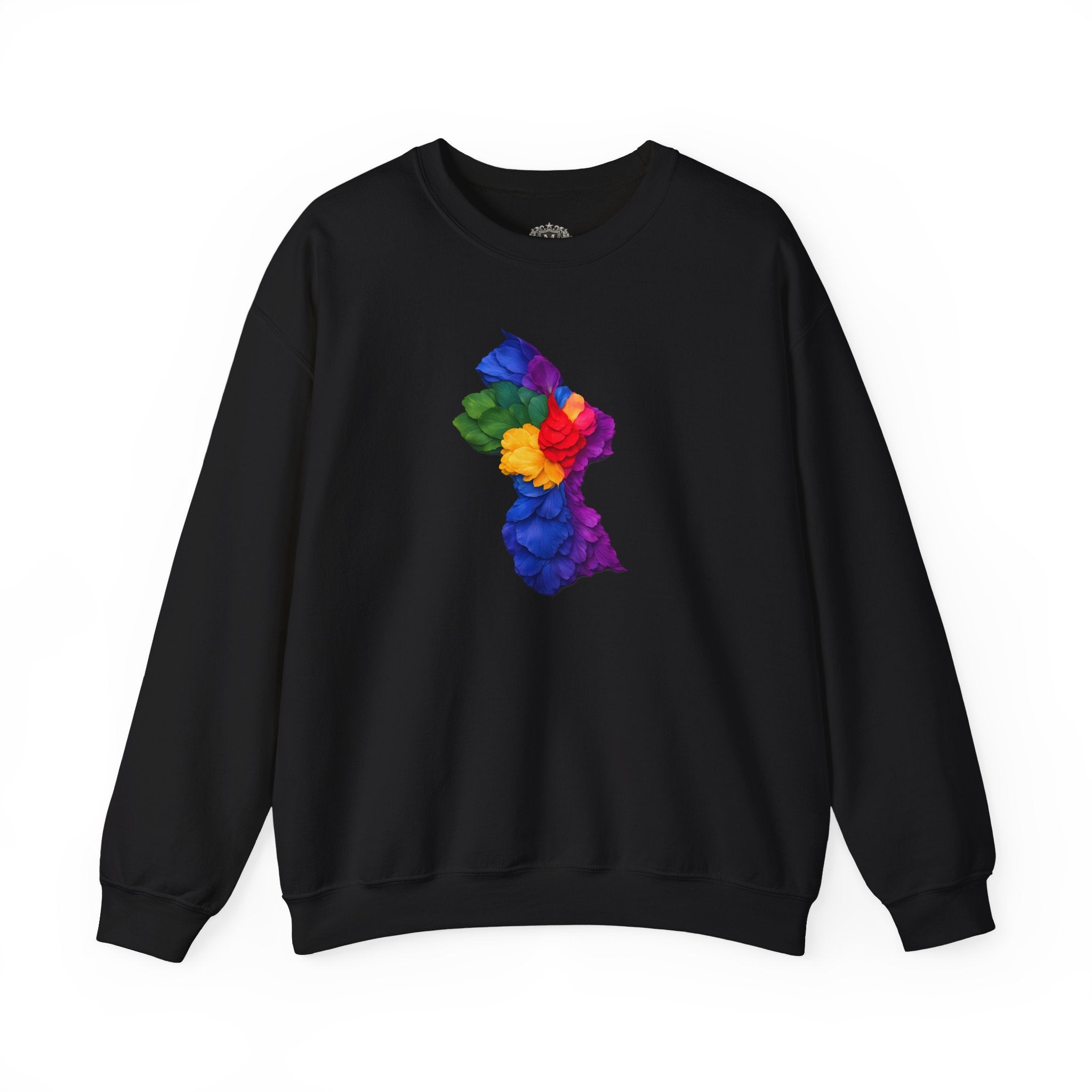Floral Guyana Map Silhouette Sweatshirt – Flower Map Crewneck