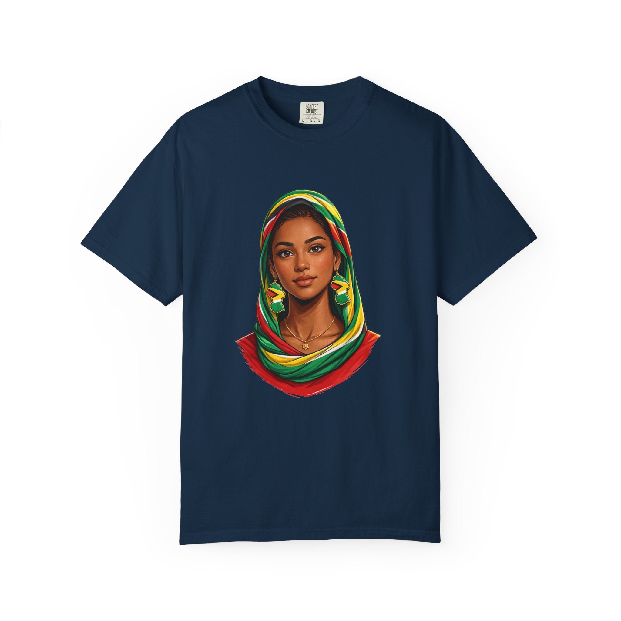 Indo Guyanese Woman Portrait with Headwrap — Unisex Tee