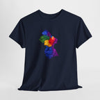 Guyana Floral Map T-Shirt — Colorful Petal Map Tee
