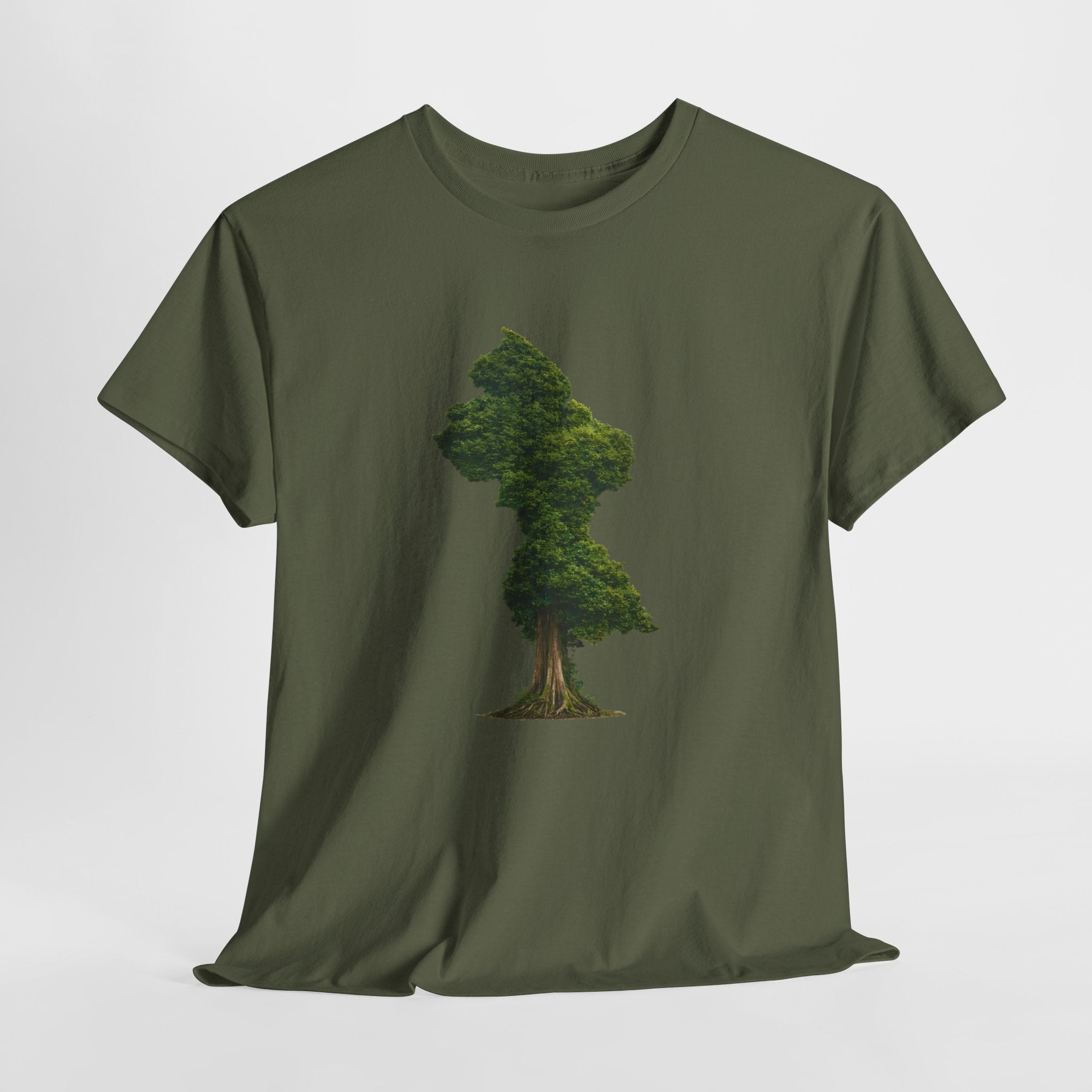 Guyana Map Tree Silhouette T‑Shirt