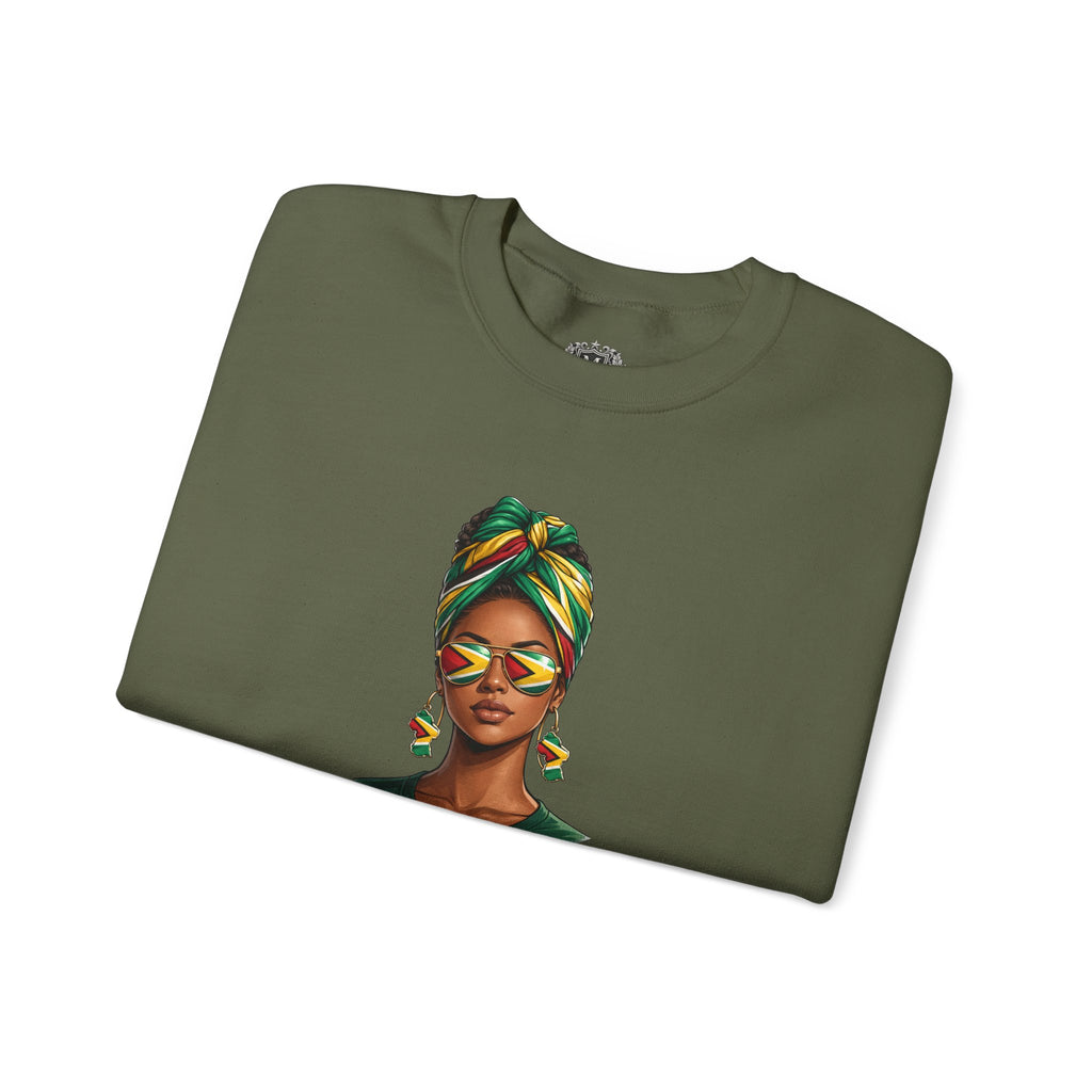 Afro Guyanese Headwrap Portrait Crewneck Sweatshirt