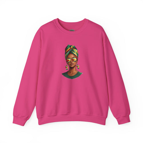 Afro Guyanese Headwrap Portrait Crewneck Sweatshirt