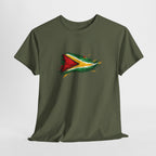 Guyana Flag Paint Splash T-Shirt — Patriotic Caribbean Tee