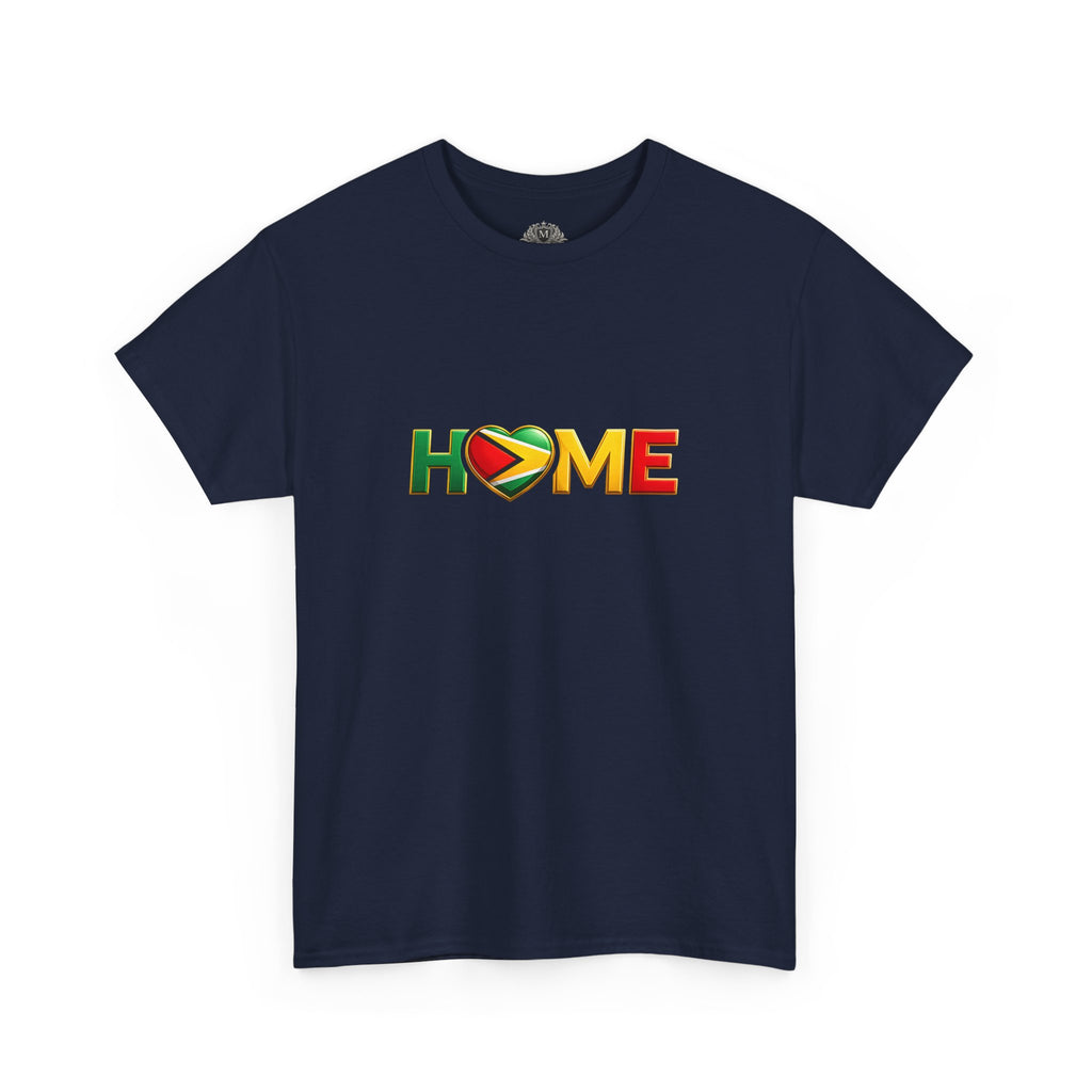 Heart Flag "HOME" Design — Guyanese Pride Tee