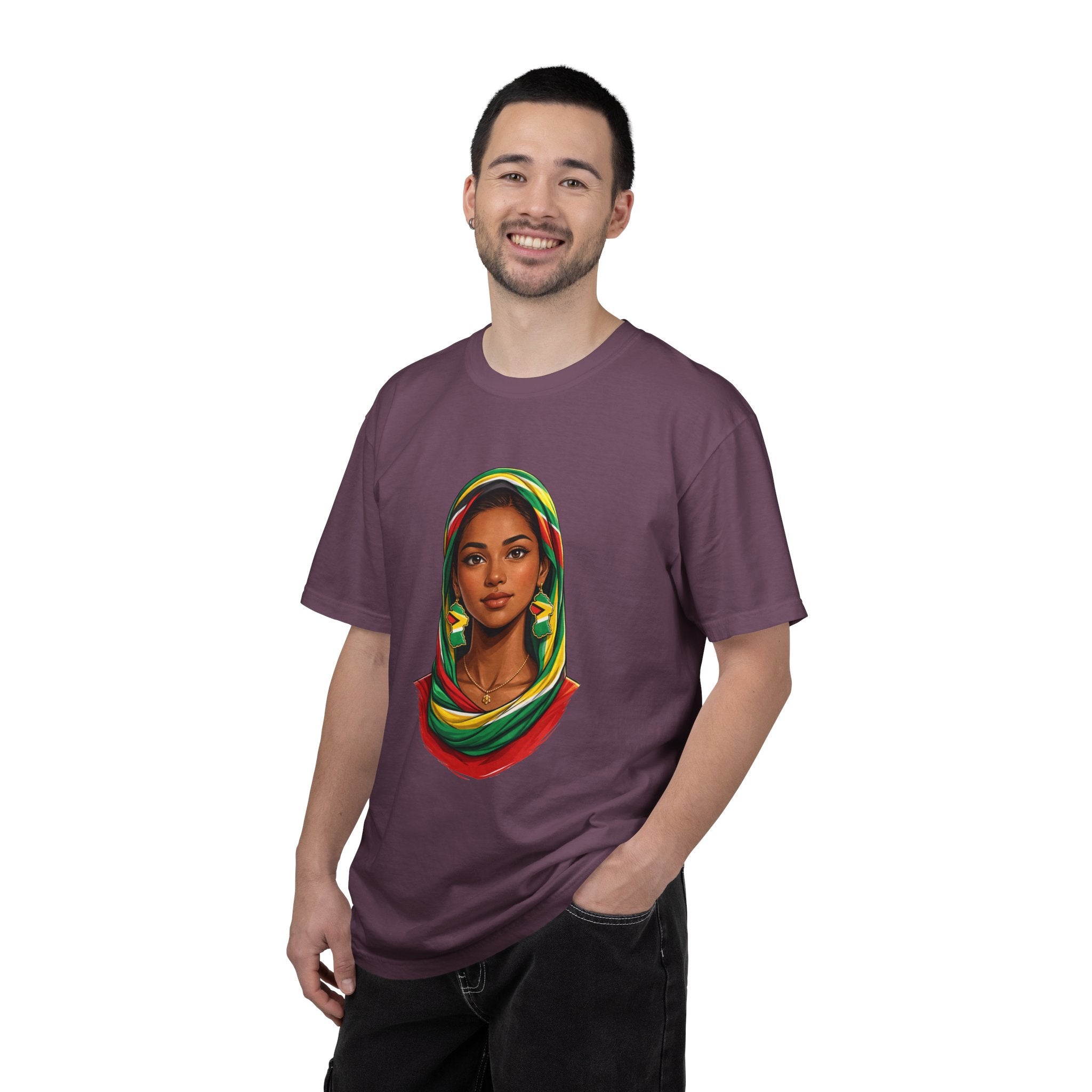 Indo Guyanese Woman Portrait with Headwrap — Unisex Tee