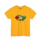 Guyana Flag Lip Oil Painting Graphic Tee