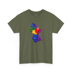 Guyana Floral Map T-Shirt — Colorful Petal Map Tee